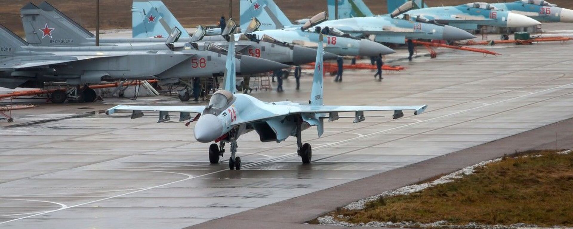 مناورات الطيران الحربي الروسي لمقاتلات «سو-25» و «ميغ- 31» التابعة للمنطقة الغربية لشرق روسيا، في مقاطعة تفير، 23-24 نوفمبر 2020 - سبوتنيك عربي, 1920, 20.11.2023