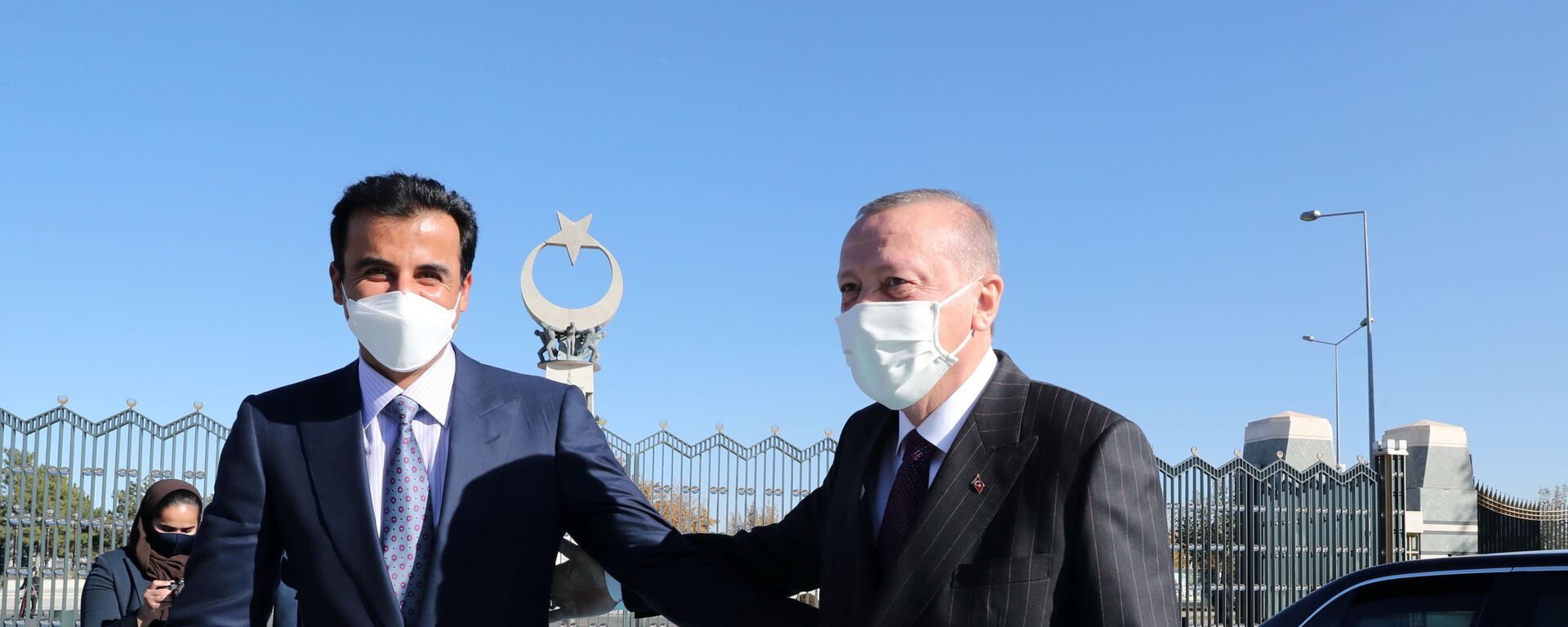 الرئيس التركي، رجب طيب أردوغان، يلتقي أمير قطر، الشيخ تميم بن حمد آل ثاني، في أنقرة، تركيا، 26 نوفمبر/ تشرين الثاني 2020 - سبوتنيك عربي, 1920, 11.05.2021