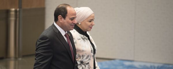 الرئيس المصري، عبد الفتاح السيسي وقرينته انتصار السيسي - سبوتنيك عربي