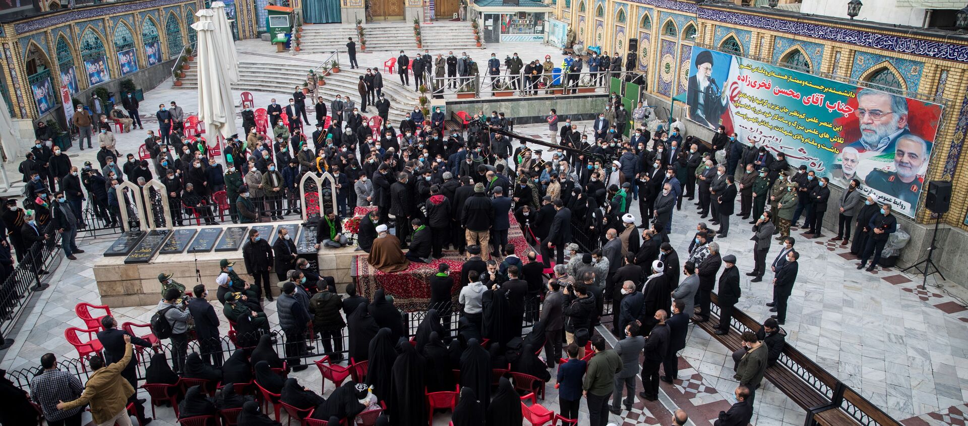 مراسم دفن العالم النووي والدفاعي الإيراني محسن فخري زاده، طهران، إيران 30 نوفمبر 2020 - سبوتنيك عربي, 1920, 30.11.2020