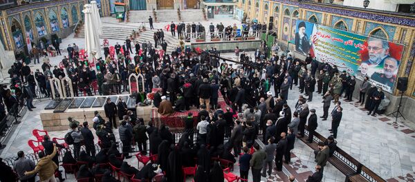 مراسم دفن العالم النووي والدفاعي الإيراني محسن فخري زاده، طهران، إيران 30 نوفمبر 2020 - سبوتنيك عربي