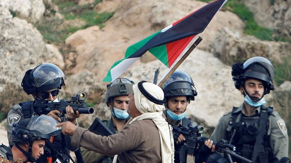 مظاهرات ضد عمليات الاستيطان في بيت دجن، الضفة الغربية، فلسطين 27 نوفمبر 2020 مظاهرات ضد عمليات الاستيطان في بيت دجن، الضفة الغربية، فلسطين 27 نوفمبر 2020 - سبوتنيك عربي