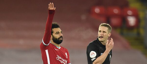 محمد صلاح خلال مباراة ولفرهامبتون بالدوري الإنجليزي - سبوتنيك عربي