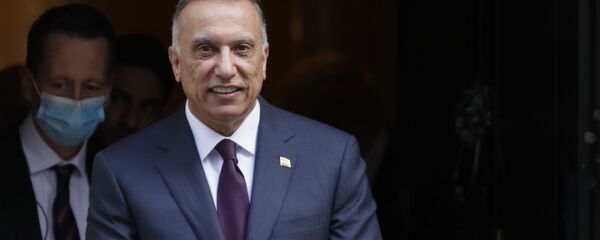 رئيس مجلس الوزراء العراقي القائد العام للقوات المسلحة، مصطفى الكاظمي في لندن إنجلترا  22 أكتوبر 2020 - سبوتنيك عربي