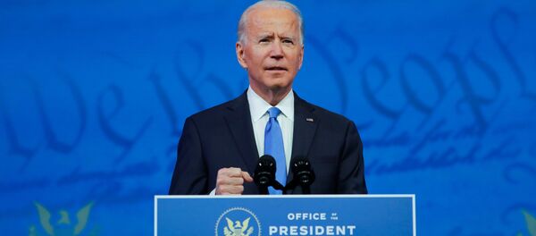 الرئيس الأمريكي المنتخب جو بايدن في أول كلمة له بعد تأكيد المجمع الانتخابي فوزه بالرئاسة الثلاثاء 15 ديسمبر كانون الثاني - سبوتنيك عربي