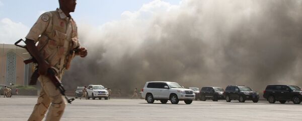 الهجوم الصاروخي على مطار عدن - سبوتنيك عربي