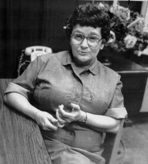 القاتلة المدانة فيلما بارفيلد، بتهمة التسمم بالزرنيخ لزوجها المدني وعدة أشخاص آخرين، تظهر أثناء تسجيل لمقابلة معها في أكتوبر/ تشرين الأول 1984. تم اعدامها فيما بعد. - سبوتنيك عربي