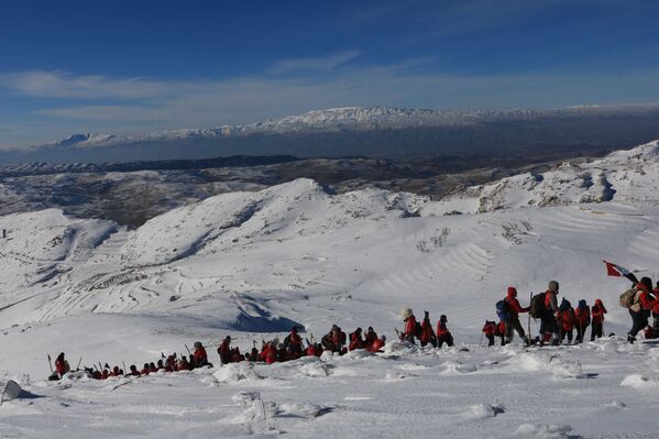 المناطق الجبلية في بلودان، في دمشق، سوريا، 22 يناير2021 - سبوتنيك عربي