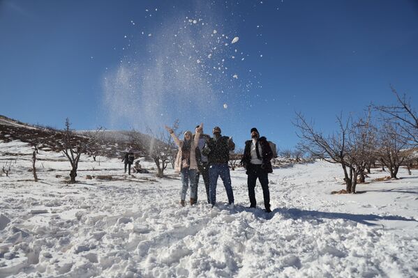 المناطق الجبلية في بلودان، في دمشق، سوريا، 22 يناير2021 - سبوتنيك عربي