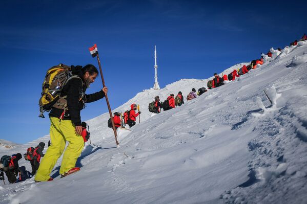 المناطق الجبلية في بلودان، في دمشق، سوريا، 22 يناير2021 - سبوتنيك عربي
