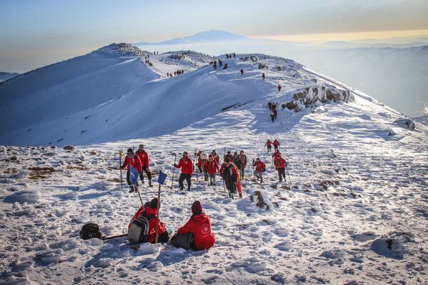 المناطق الجبلية في بلودان، في دمشق، سوريا، 22 يناير2021 - سبوتنيك عربي