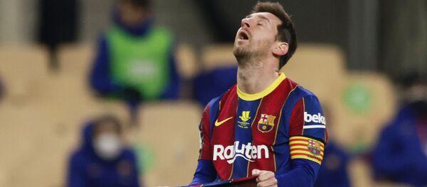 الأرجنتيني ليونيل ميسي لاعب برشلونة الإسباني - سبوتنيك عربي