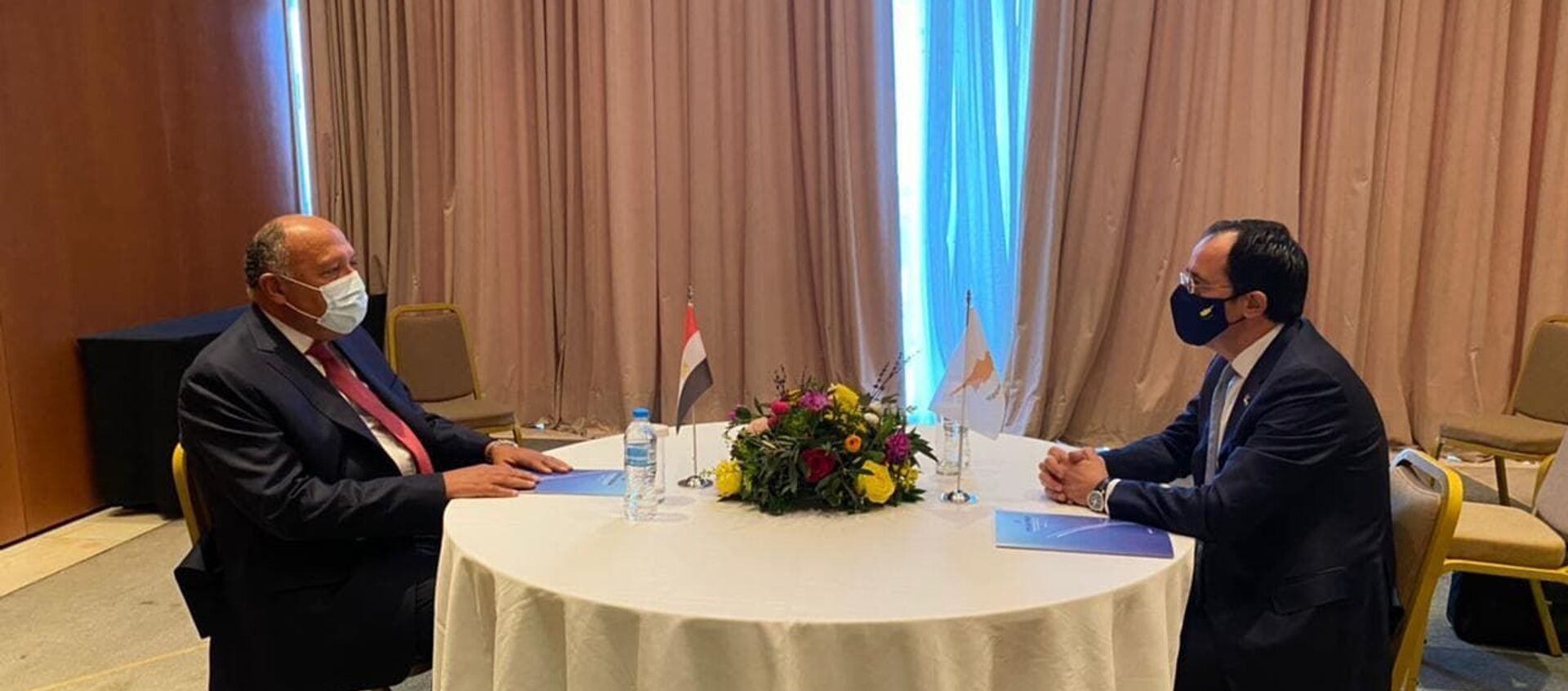 لقاء وزير الخارجية المصري سامح شكري مع وزير الخارجية القبرصي في العاصمة اليونانية أثينا - سبوتنيك عربي, 1920, 11.02.2021