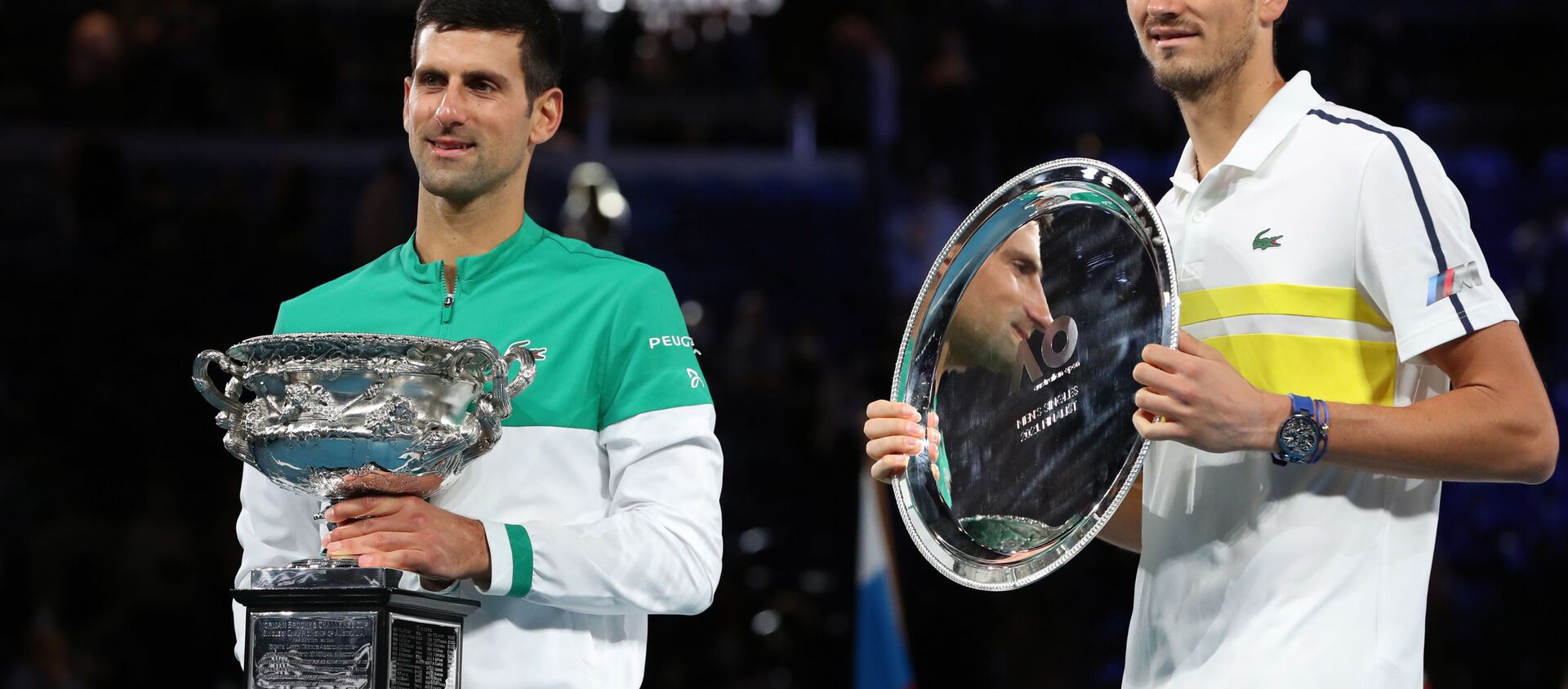 المصنف الأول الصربي نوفاك ديوكوفيتش ,الروسي دانييل ميدفيديف في بطولة أستراليا المفتوحة للتينس - سبوتنيك عربي, 1920, 21.02.2021