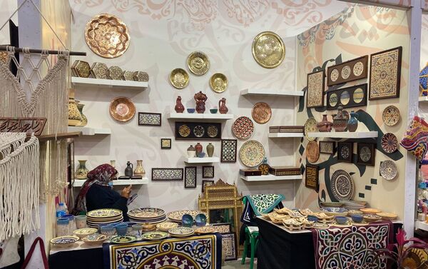 جانب معرض ديارنا للحرف اليدوية في القاهرة - سبوتنيك عربي