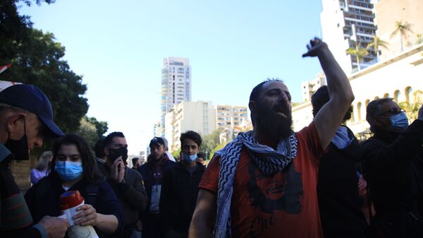 مظاهرات بيروت، لبنان 24 فبراير 2021 - سبوتنيك عربي