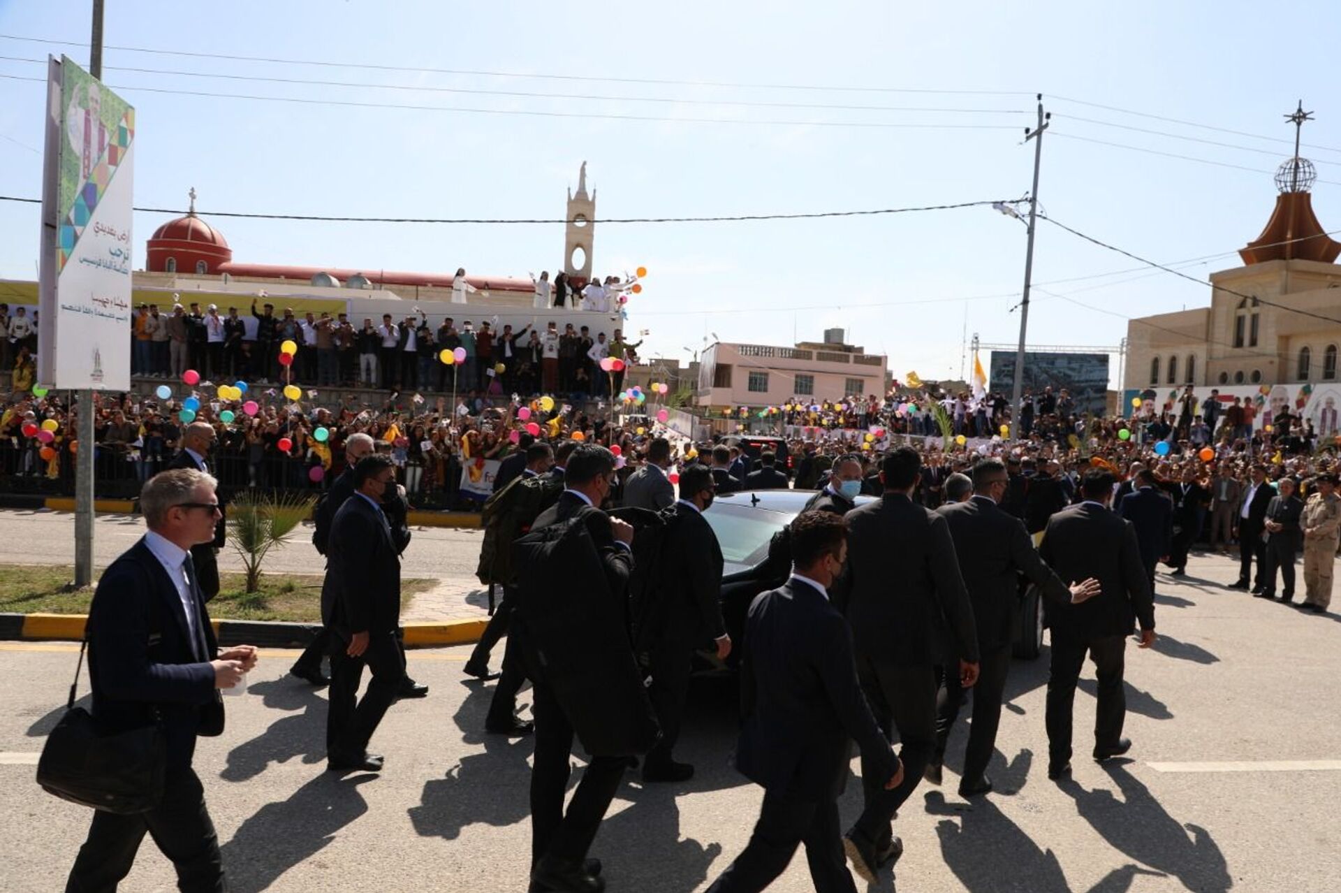 استقبال تاريخي للبابا في سهل نينوى أقدم مدن العراق... صور - سبوتنيك عربي, 1920, 07.03.2021
