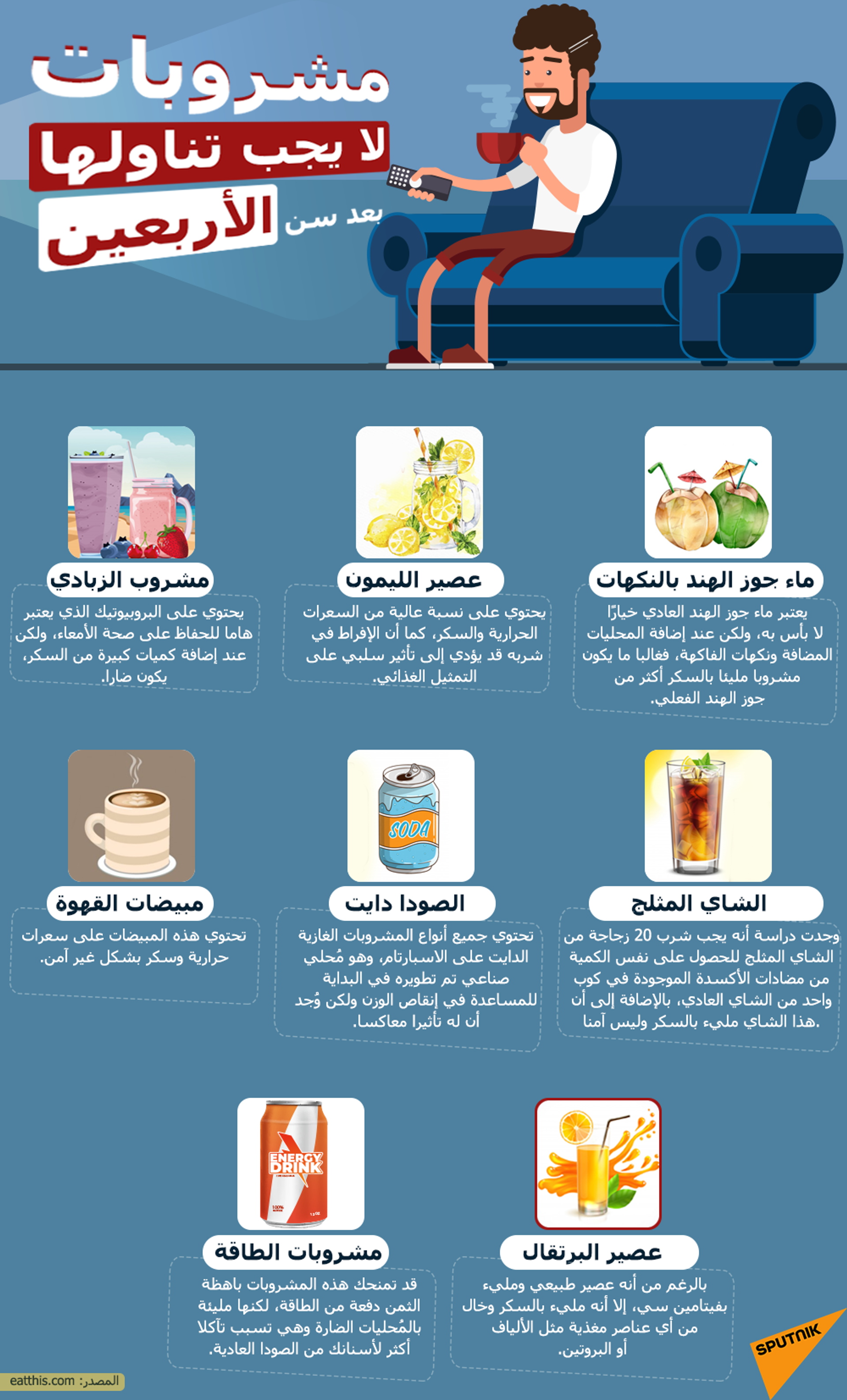 هيئة الغذاء السعودية تحذر من تناول مشروبات ومأكولات معينة - سبوتنيك عربي, 1920, 29.08.2021