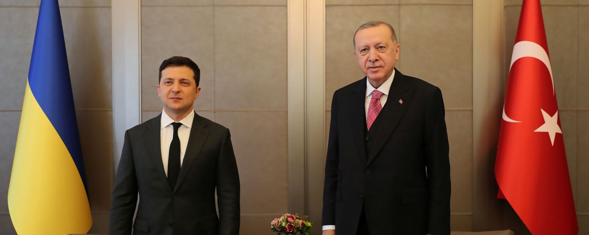 الرئيس الأوكراني فلاديمير زيلينسكي،والرئيس التركي، رجب طيب أردوغان - سبوتنيك عربي, 1920, 03.02.2022