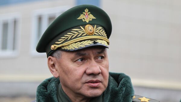 وزير الدفاع الروسي سيرغي شويغو يزور الأسطول الشمالي، في إقليم مورمانسك، روسيا 13 أبريل 2021 - سبوتنيك عربي