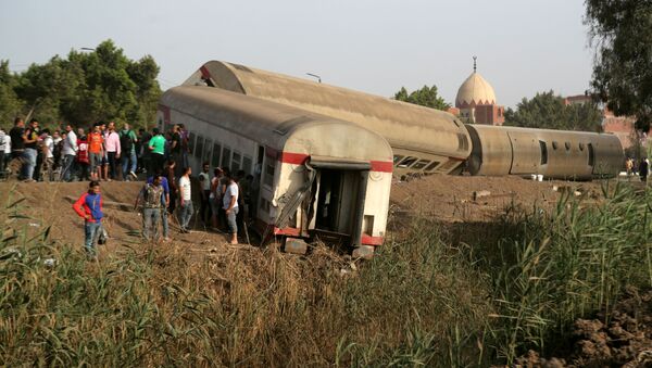 حادث قطار في محافظة القليوبية، مصر 18 أبريل 2021 - سبوتنيك عربي