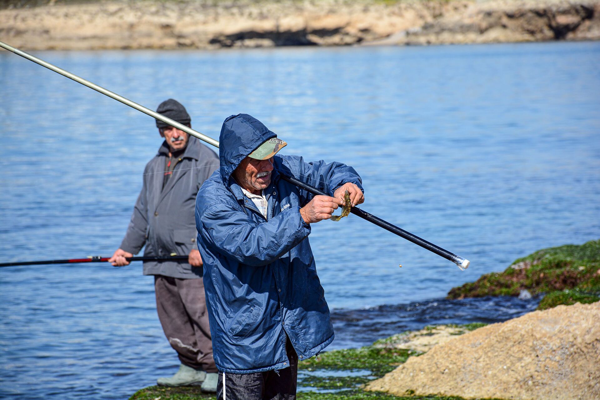 عشرة بحر... متقاعدون سوريون يواجهون الشيخوخة بـ صداقة الصنارة على شاطئ المتوسط... فيديو وصور - سبوتنيك عربي, 1920, 03.05.2021