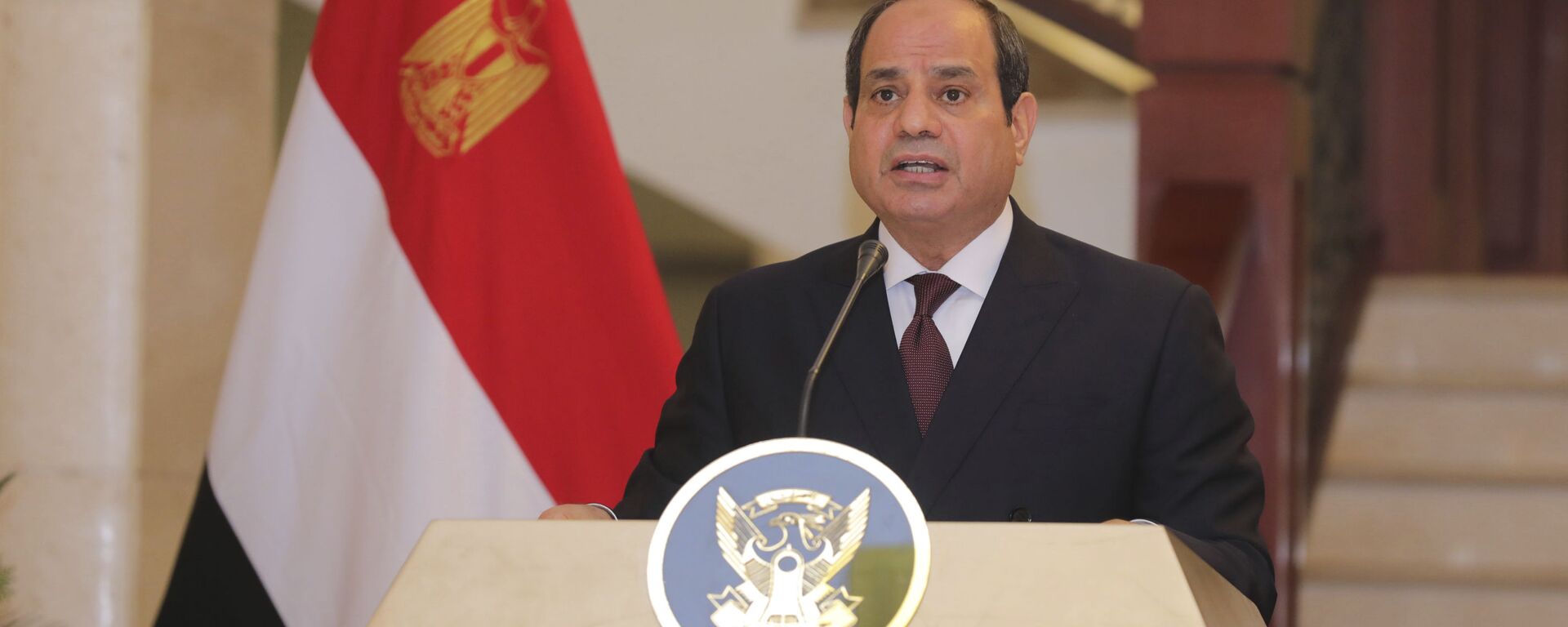  الرئيس المصري عبد الفتاح السيسي في القصر الرئاسي في الخرطوم، السودان، 6 مايو 2021 - سبوتنيك عربي, 1920, 17.05.2021