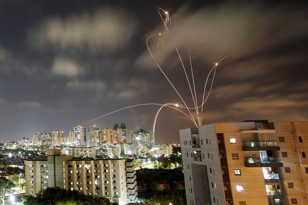 إطلاق المقاومة الفلسطينية الصواريخ من قطاع غزة باتجاه أراضي غلاف غزة، فلسطين  12 مايو2021 - سبوتنيك عربي