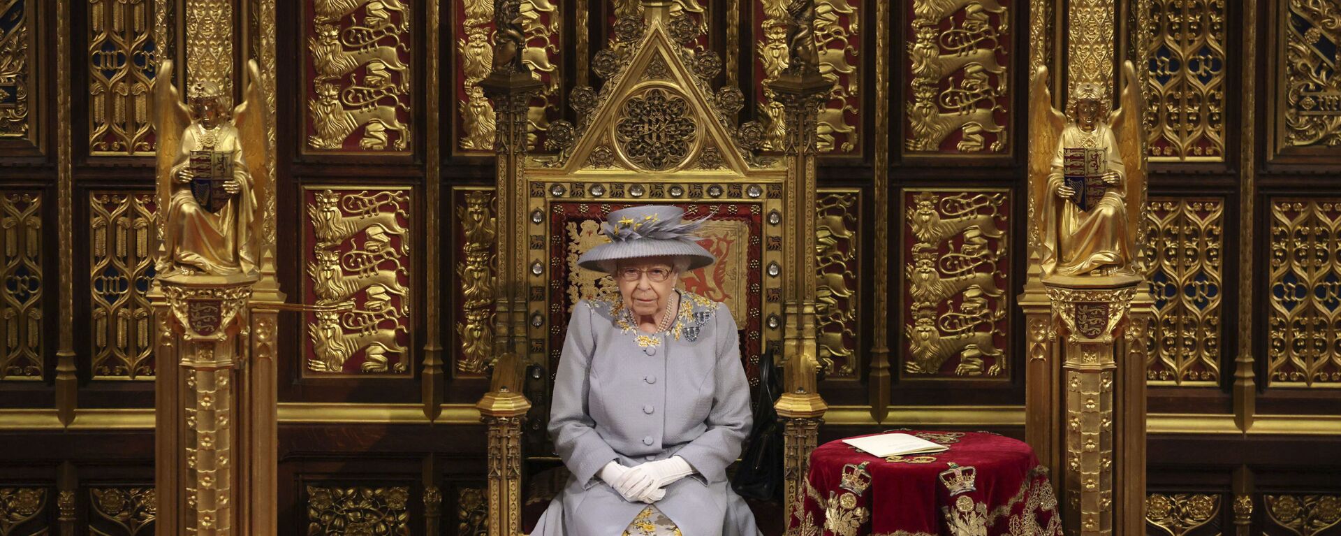 ملكة بريطانيا العظمى، إليزابيث الثانية، تلقي كلمة في مجلس اللوردات بقصر وستمنستر في لندن، بريطانيا 11 مايو 2021 - سبوتنيك عربي, 1920, 29.06.2022