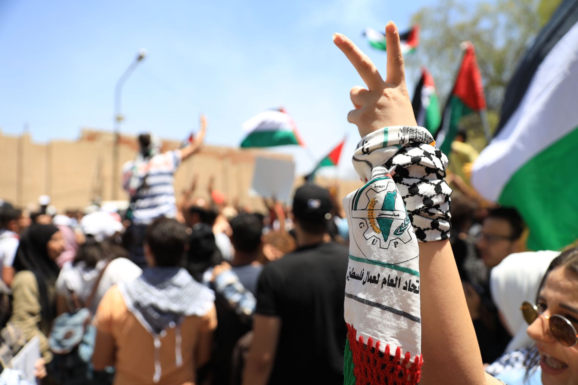 فلسطينيون وسوريون من قلب دمشق إلى القدس: تسقط إسرائيل.. فيديو وصور - سبوتنيك عربي, 1920, 17.05.2021