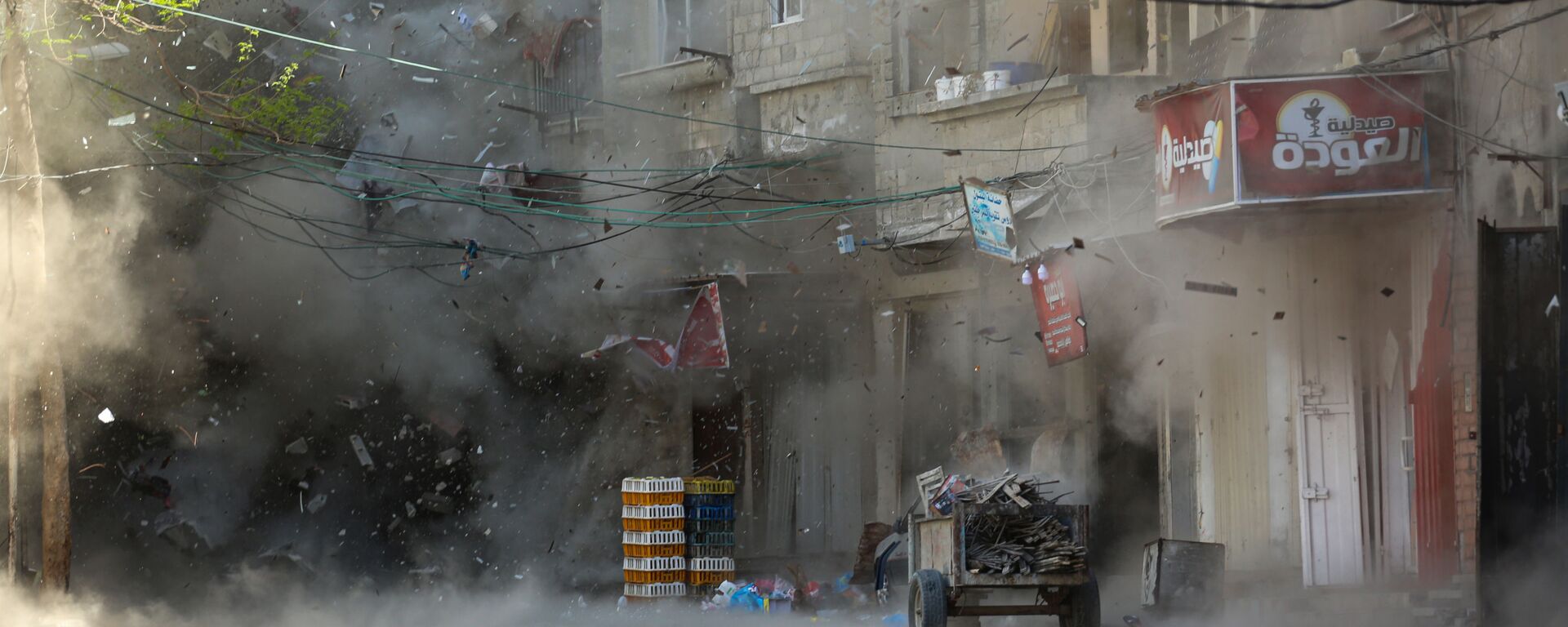 قصف الطيران الحربي الإسرائيلي على مدينة غزة، قطاع غزة، فلسطين مايو 2021 - سبوتنيك عربي, 1920, 07.08.2022