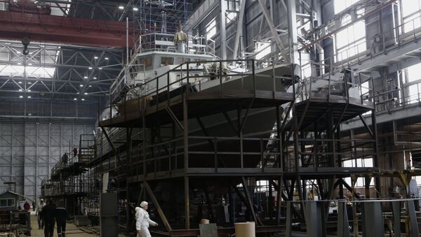 مصنع فيمبيل لإنتاج السفن في مدينة ريبينسك في وسط روسيا - سبوتنيك عربي