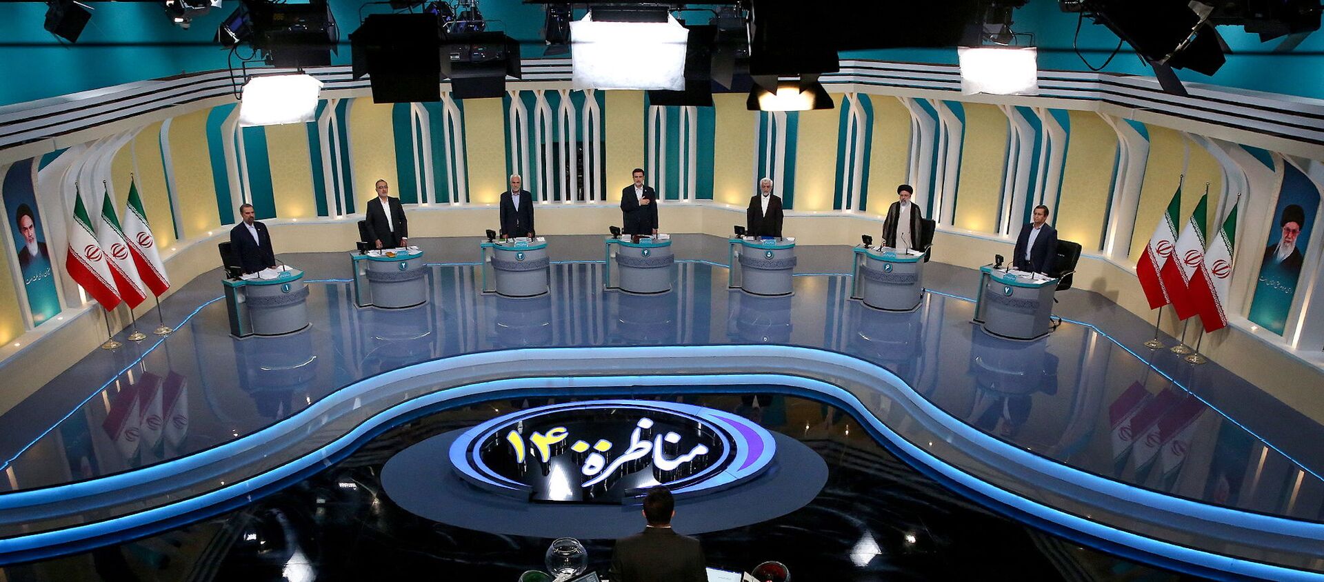 منظر عام للمناظرة الانتخابية في استوديو تلفزيوني، في طهران، إيران ، 8 يونيو/ حزيران 2021 - سبوتنيك عربي, 1920, 13.06.2021
