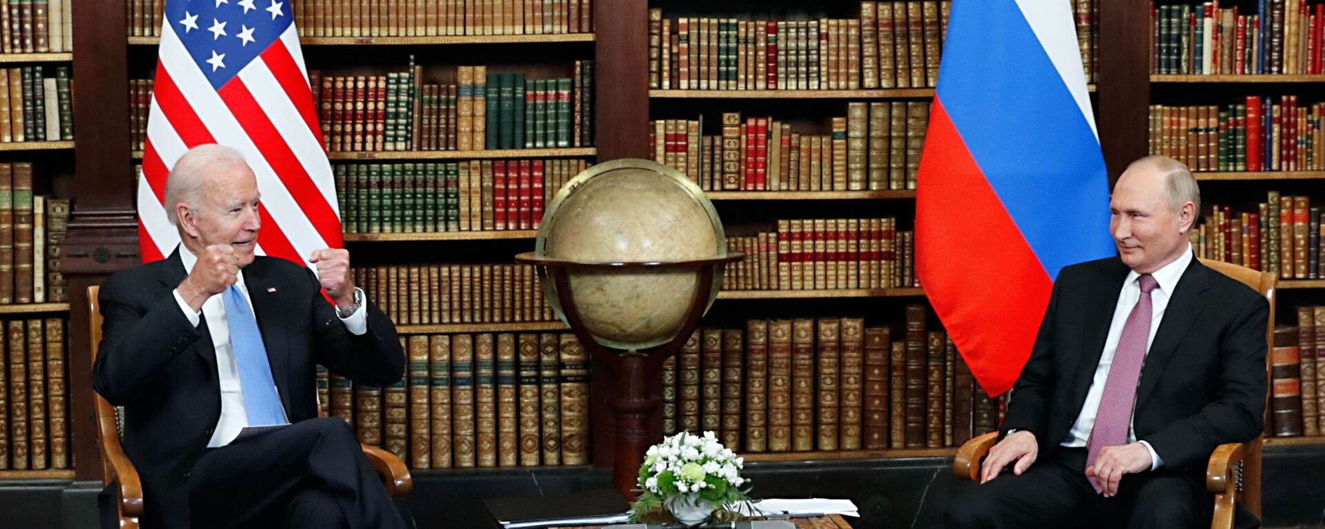16 يونيو/ حزيران 2021 - صورة تجمع الرئيس الروسي  فلاديمير بوتين والرئيس الأمريكي جو بايدن في  فيلا لا غرانج في جنيف السويسرية. - سبوتنيك عربي, 1920, 04.10.2022