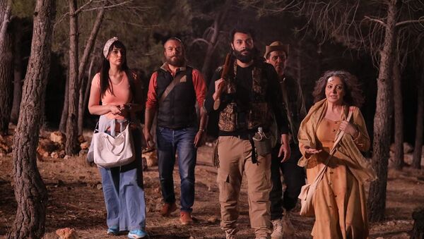 مشاهد من تصوير العمل الفني السوري عش الغراب بمشاركة عدد من الفنانين السوريين  - سبوتنيك عربي