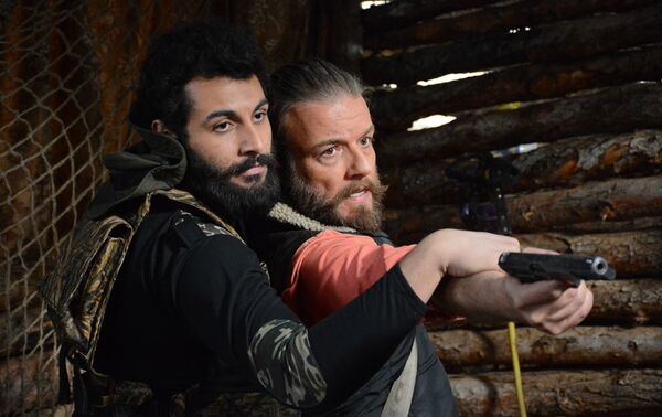 مشاهد من تصوير العمل الفني السوري عش الغراب بمشاركة عدد من الفنانين السوريين  - سبوتنيك عربي