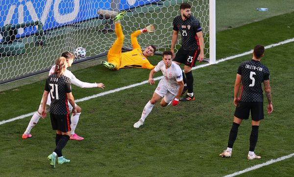 مباراة دور الـ 16 من بطولة يورو 2020 - فوز منختب إسبانيا على كرواتيا في ملعب باركن في كوبنهاغن، الدنمارك 28 يونيو 2021 - سبوتنيك عربي