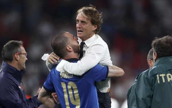 المنتخب الإيطالي يفوز بكأس بطولة أمم أوروبا يورو 2020 في ملعب ويمبلي، لندن، إنجلترا 11 يوليو 2021 - سبوتنيك عربي