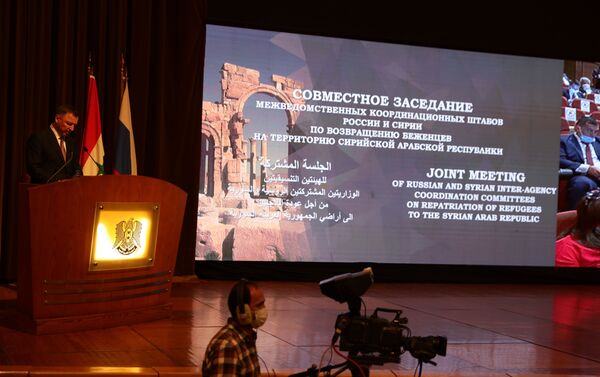 انطلاق اجتماعات اللجان الروسية السورية لمتابعة أعمال مؤتمر عودة اللاجئين السوريين في دمشق، سوريا 26 يوليو 2021 - سبوتنيك عربي
