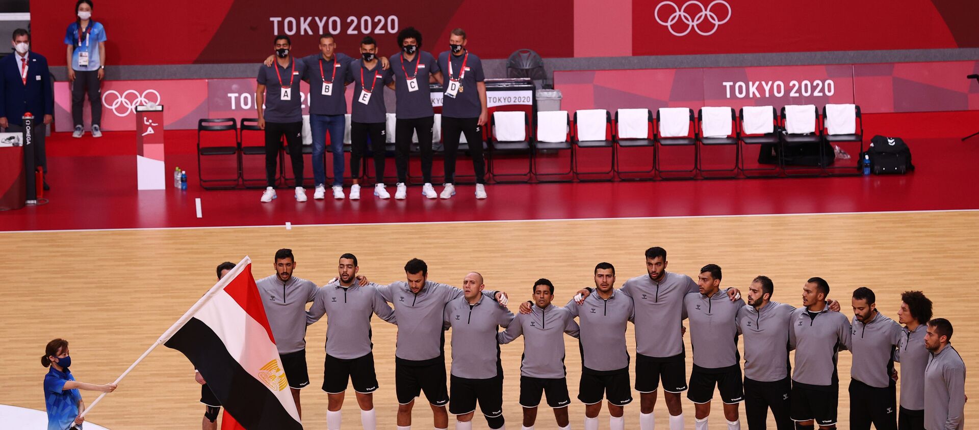 المنتخب المصري لكرة اليد قبل مبارة اليابان 28 يوليو 2021 - سبوتنيك عربي, 1920, 03.08.2021