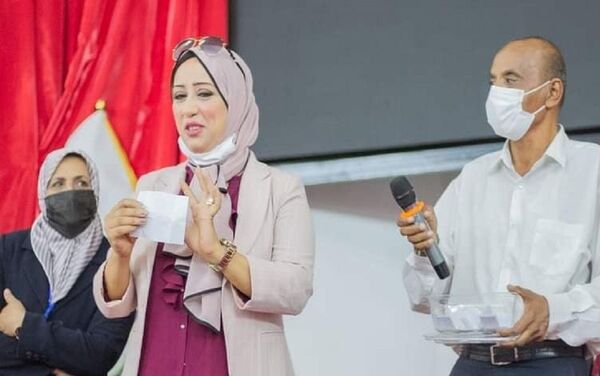 بريكة بالتمر رئيسة مفوضية المجتمع المدني بليبيا - سبوتنيك عربي