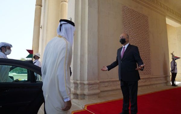 رئيس الجمهورية العراقي برهم صالح يستقبل أمير قطر تميم بن حمد - سبوتنيك عربي