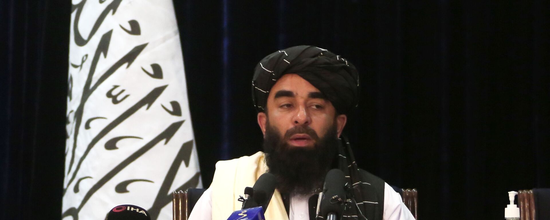 ممثل حركة طالبان (المحظورة في روسيا) ذبيح الله مجاهد، أفغانستان  - سبوتنيك عربي, 1920, 31.08.2021