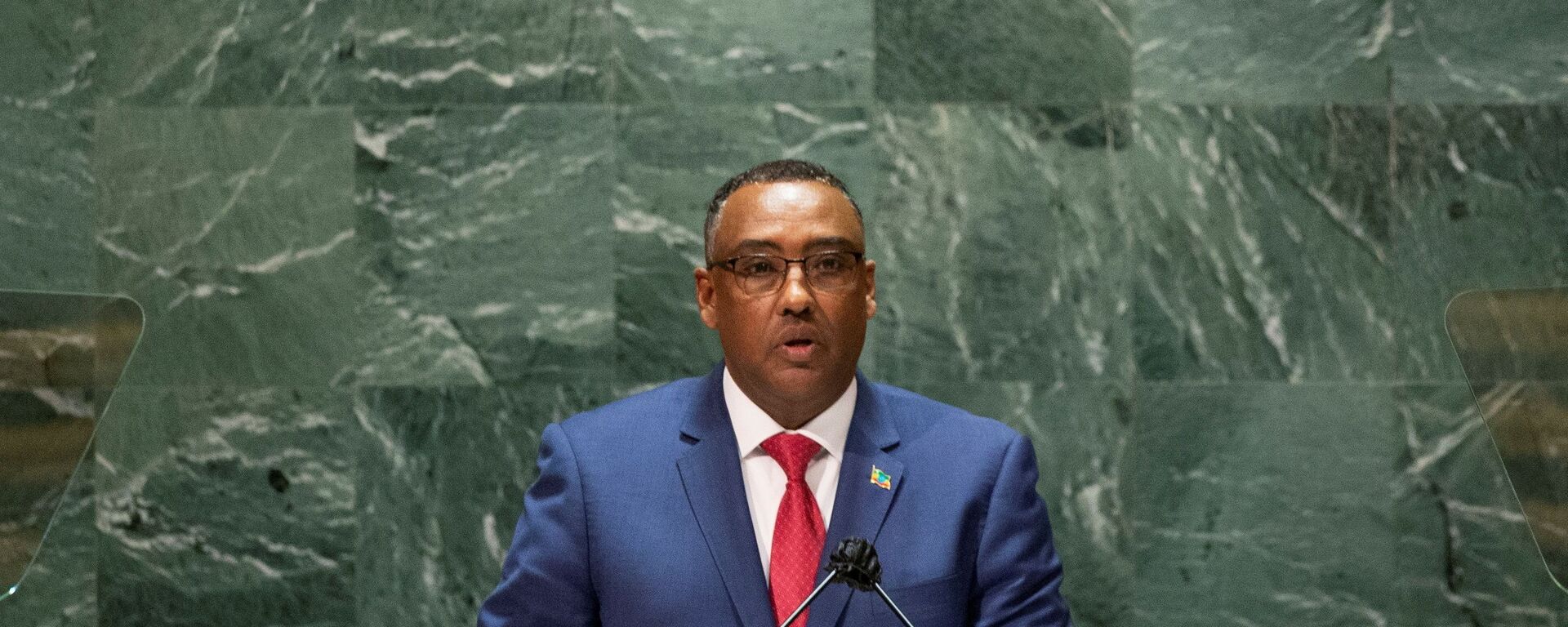 وزير الخارجية الإثيوبي، ديميكي ميكونين، خلال كلمته للجمعية الـ76 للأمم المتحدة، 25 سبتمبر/ أيلول 2021 - سبوتنيك عربي, 1920, 17.12.2021
