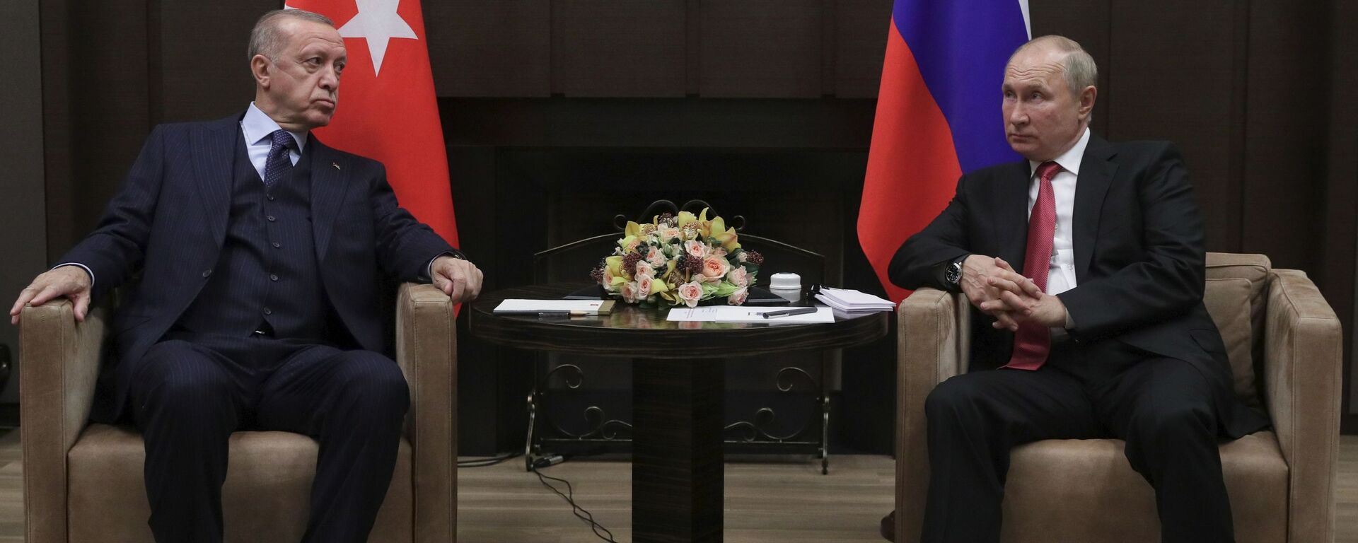 الرئيس الروسي فلاديمير بوتين يلتقي مع الرئيس التركي رجب طيب أردوغان في سوشتي، روسيا 29 سبتمبر 2021 - سبوتنيك عربي, 1920, 16.08.2022