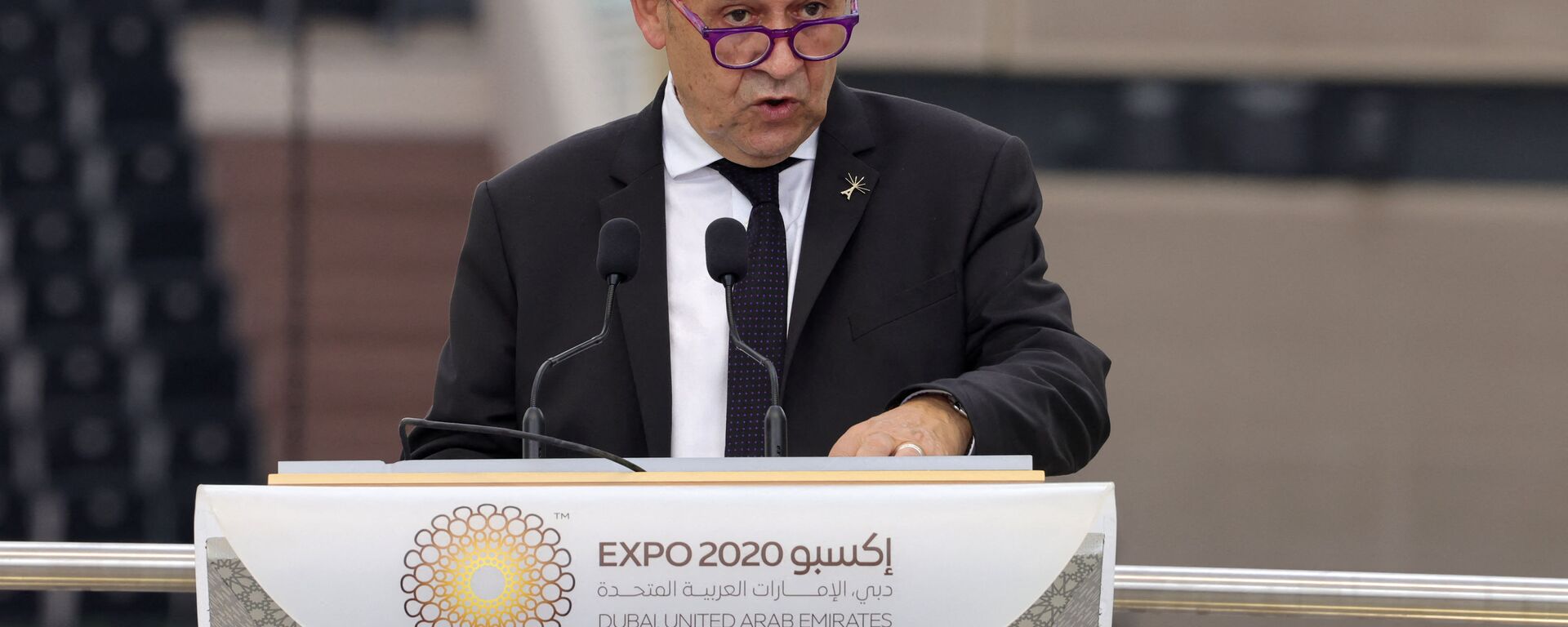 وزير الخارجية الفرنسي، جان إيف لودريان، أثناء زيارته معرض إكسبو 2020 دبي، 2 أكتوبر/ تشرين الأول 2021 - سبوتنيك عربي, 1920, 07.01.2022