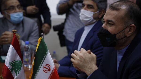 وزير الخارجية الإيراني حسين أمير عبد اللهيان في بيروت، لبنان 7 أكتوبر 2021 - سبوتنيك عربي