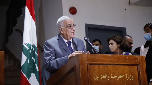 وزير الخارجية اللبنانية عبد الله بو حبيب في بيروت، لبنان 7 أكتوبر 2021 - سبوتنيك عربي