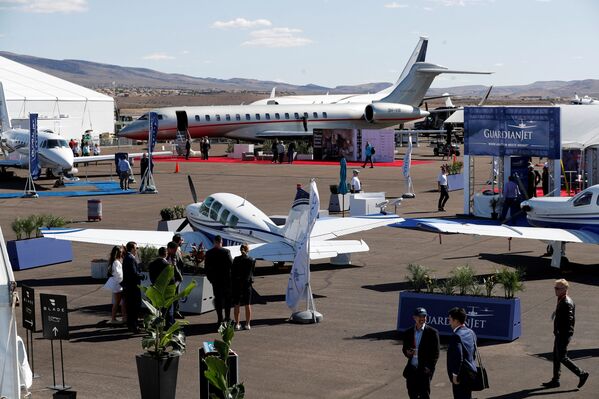 مؤتمر ومعرض طيران الأعمال NBAA في هندرسون، ولاية نيفادا، الولايات المتحدة، 12 أكتوبر 2021. - سبوتنيك عربي