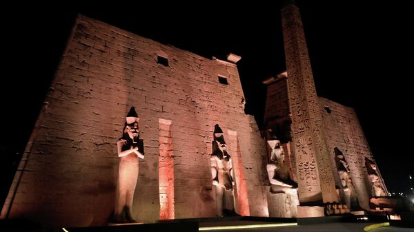 معبد الأقصر المصري القديم قبل حفل إعادة افتتاح طريق الكباش - سبوتنيك عربي